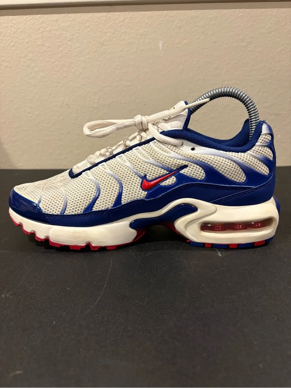 Nike Air Max Plus TN Red White Blue Athletic Sneaker CK0003-100 Youth Size 6Y